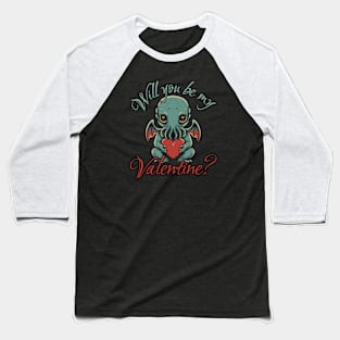 Valentine Cthulhu #2 Baseball T-Shirt